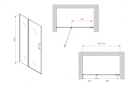 Душевая дверь Abber Sonnenstrand AG04100S