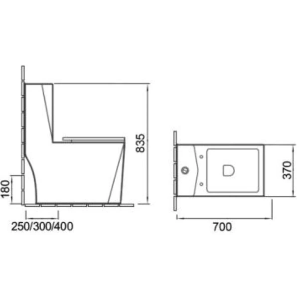 Унитаз-компакт SantiLine SL-5013 безободковый, с сиденьем микролифт, белый
