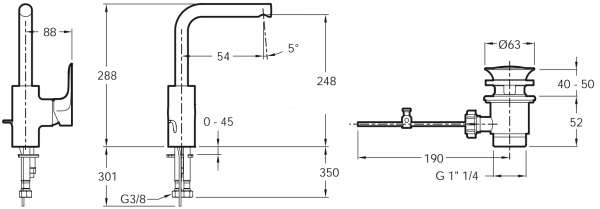 Смеситель для раковины Jacob Delafon Aleo E98331-CP