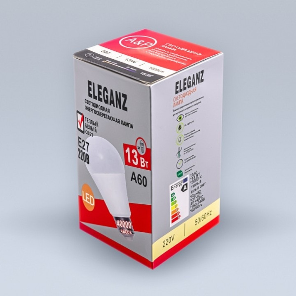Лампа светодиодная Eleganz E27 13Вт 3000K 1372