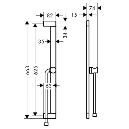 Душевая штанга Hansgrohe Unica S Puro 24402700 белая матовая