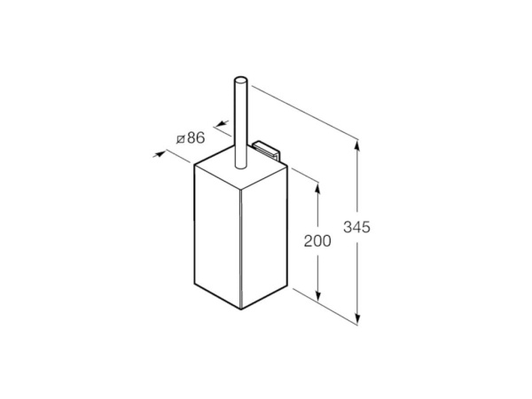 Туалетный ёршик с подставкой Roca Rubik 816851024