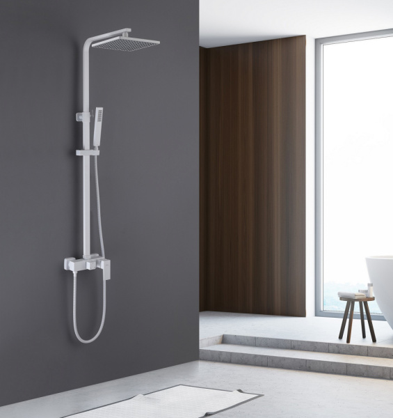 Душевая стойка Abber Daheim AF8220WL белая матовая