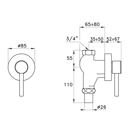Вентиль Stella 130 BT 08000 CR00