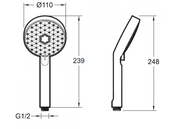 Лейка для душа Jacob Delafon Awaken Geometric E72415-TT титан