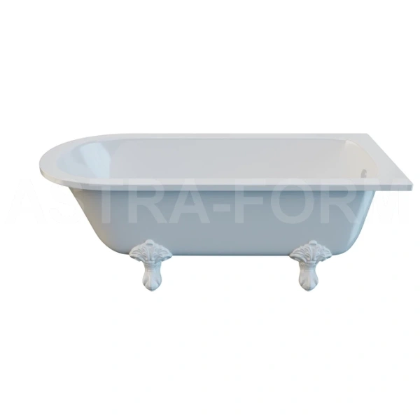 Ванна из литьевого мрамора Astra-Form Ретро 01010006 170x75 см, отдельностоящая, белый