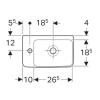 Раковина 40x25 см Geberit Renova Compact 276240000