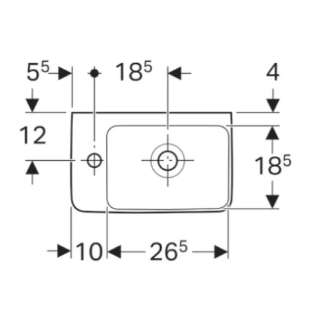 Раковина 40x25 см Geberit Renova Compact 276240000
