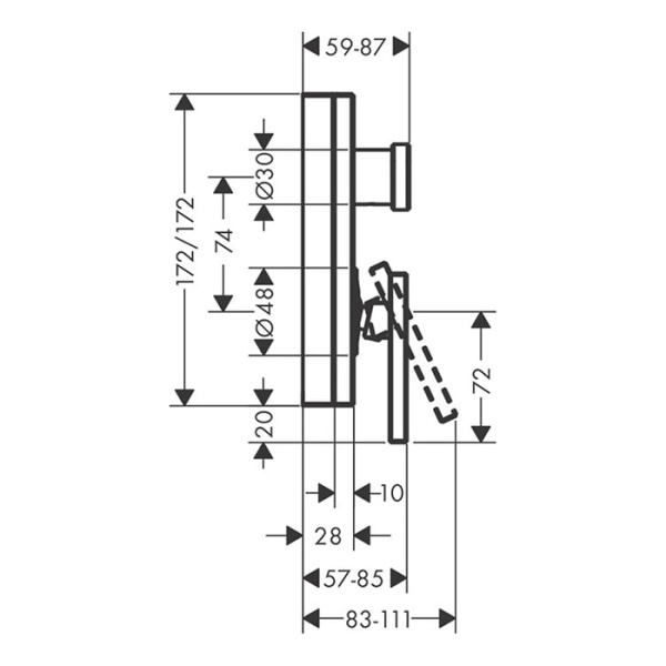 Смеситель для душа Axor Edge 46451000