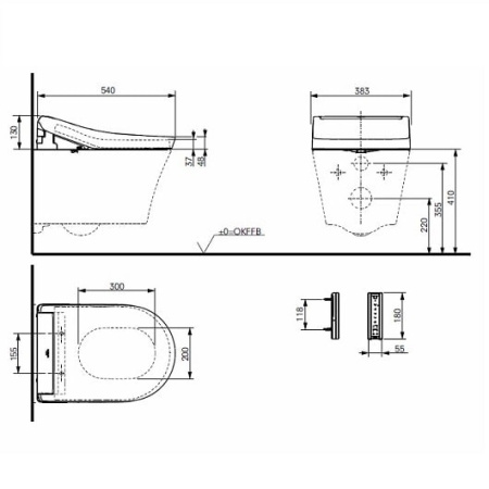 Крышка-биде для унитаза TOTO Washlet RG TCF34270GEU