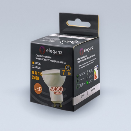 Лампа светодиодная Eleganz GU10 7Вт 4500K 1321