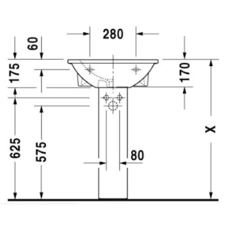 Раковина 55x48 см Duravit Darling New 2621550000