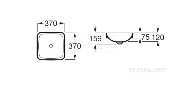 Раковина Roca Inspira 32753R000 37х37
