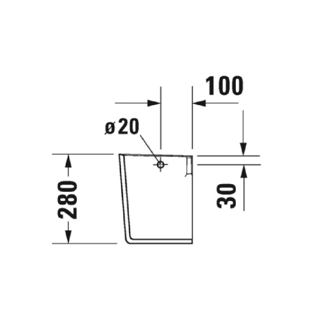 Полупьедестал для раковины Duravit ME by Starck 0858410000