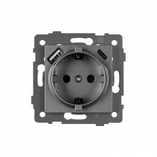 Розетка с заземлением и 2хUSB type A и C, без рамки Arlight SCT 049831