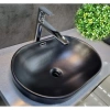 Раковина CeramaLux 5006CMB 60x40 см, встраиваемая сверху, черный матовый