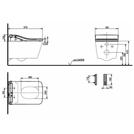 Крышка-биде для унитаза TOTO Washlet+ SW TCF803CG