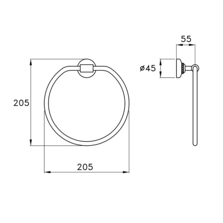 Полотенцедержатель Stella Italica 20,5 IT10003CR00