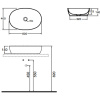 Раковина Azzurra Elegance Circle 60 ELLA060400C0TO серо-коричневый