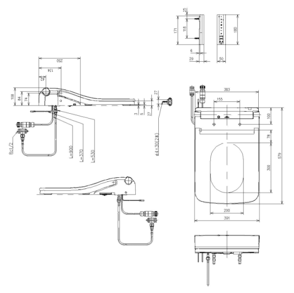 Крышка-биде для унитаза TOTO Washlet SW TCF804C2Z#NW1