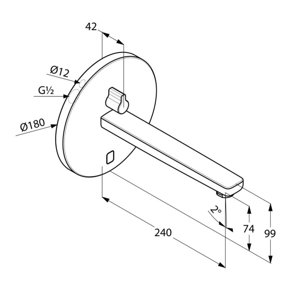 Смеситель для раковины Kludi Zenta 3840105