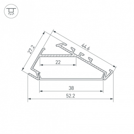 Профиль накладной Arlight Klus 25469