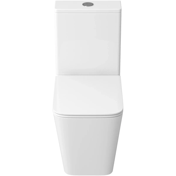 Унитаз-компакт Grossman GR-4418SQ безободковый, торнадо, с сиденьем микролифт, белый