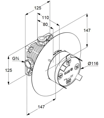 Душевой комплект 7 в 1 Kludi Bozz 386710576