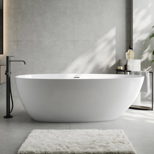 Акриловая ванна Abber AB9211-1.8 180x90 см, отдельностоящая, белый