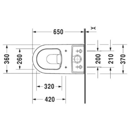 Чаша для унитаза-компакта Duravit ME by Starck 2170090000