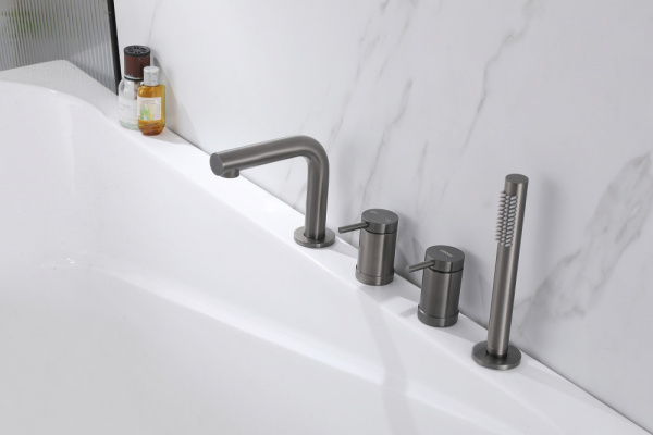 Смеситель на борт ванны Abber Emotion AF8813NG никель