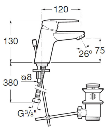 Смеситель для раковины Roca Victoria 5A3J25C0M хром