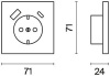 Накладка для розетки с заземлением и со шторками и 2хUSB type A и C Voltum S70 VLS001003
