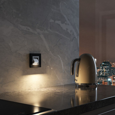 Заглушка для поста с подсветкой без рамки Werkel серебряные W1154706