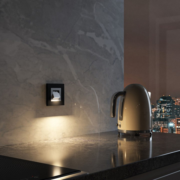 Заглушка для поста с подсветкой без рамки Werkel серебряные W1154706