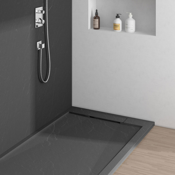 Душевой поддон Vincea 120 VST-4SRL8012A антрацит