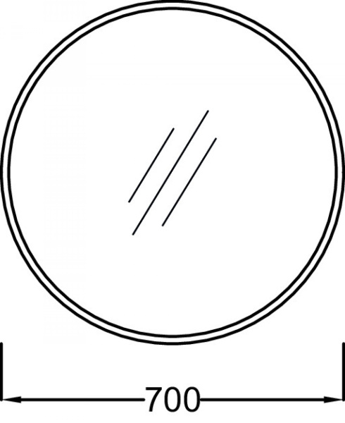 Зеркало круглое 70 см Jacob Delafon Odeon Rive Gauche EB1177-CPR медь