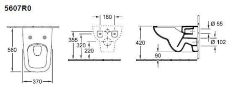 Подвесной унитаз Villeroy&Boch Joyce 5607R001