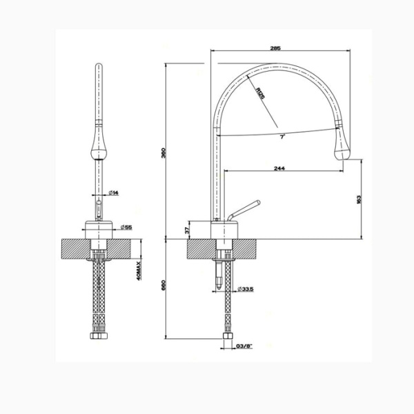 Смеситель для раковины Gessi Goccia 33602#031