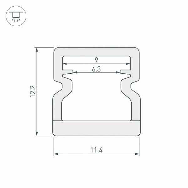 Профиль накладной Arlight WPH 023302(1)
