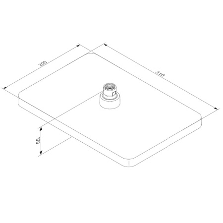 Верхний душ Damixa Merkur 940050300 черный матовый