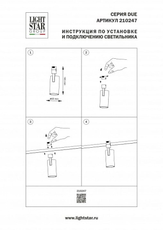 Светильник на штанге Lightstar Due Hermes 210247