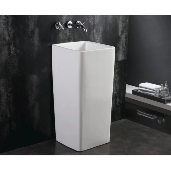 Раковина CeramaLux P7005L 40x40 см, напольная, белый