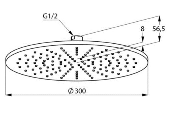 Верхний душ Kludi A-Qa 6433087-00 черный матовый/хром
