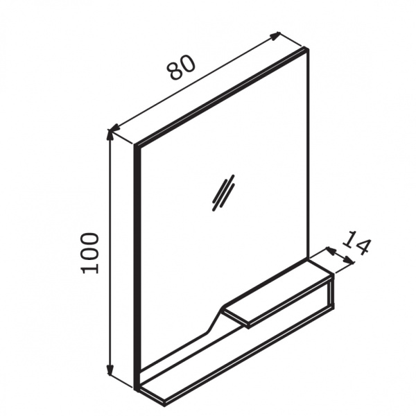 Зеркало Orka Galia 80 3000862 с подсветкой Lidya