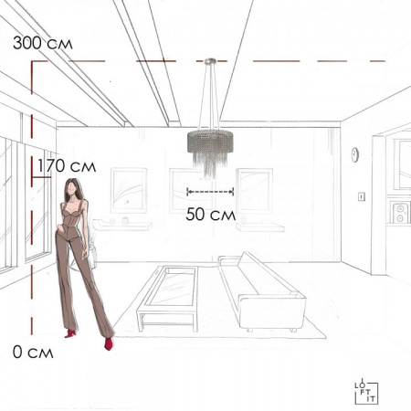 Подвесной светильник Loft it Opera 10406/500