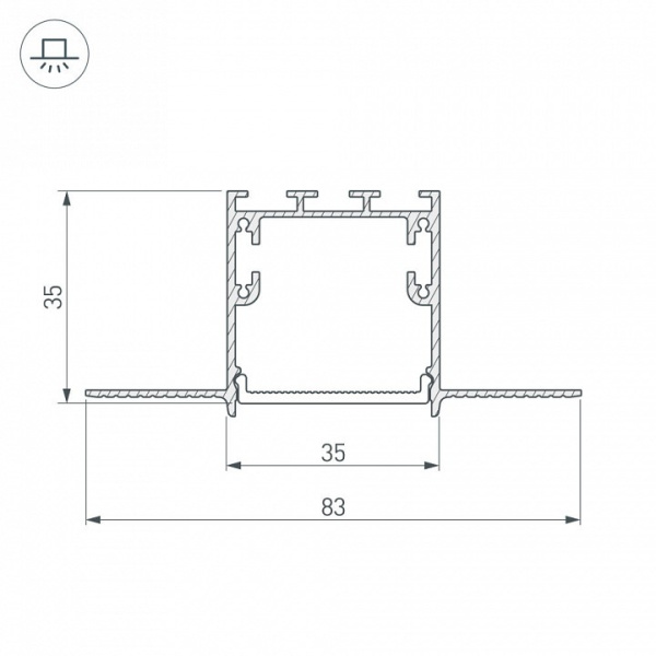 Соединитель угловой L-образный накладной Arlight S-LUX 30097