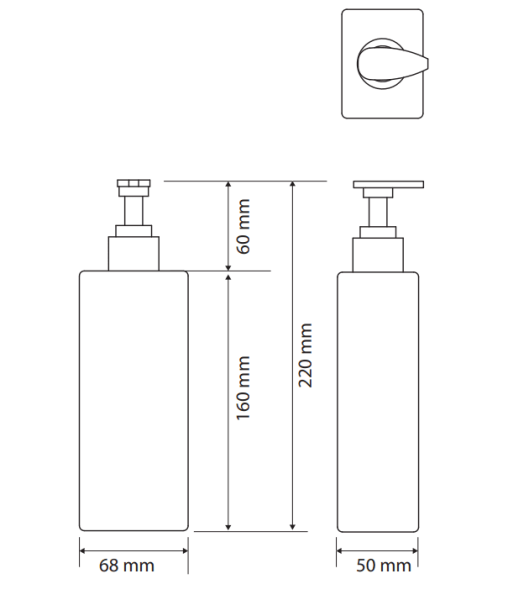 Бутылка с дозатором Bemeta 131567703 белая матовая