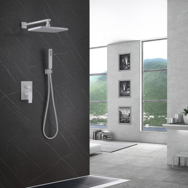 Душевой комплект Abber Weiss Insel AF8018FW белый матовый