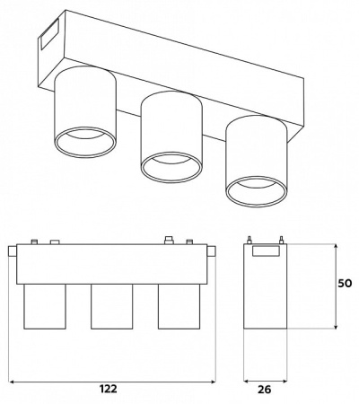 Накладной светильник Ambrella Light GV GV1504